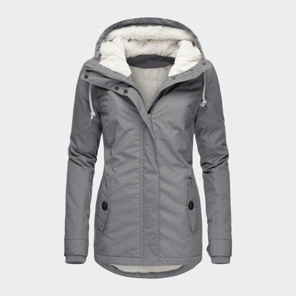 Anna | Chaqueta otoñal larga de felpa